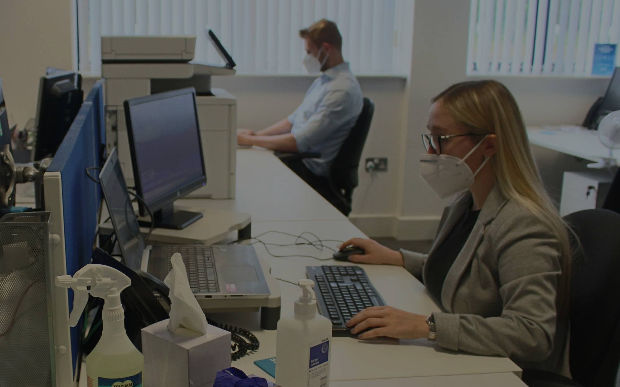 Apogee Corporation employees office work covid coronavirus safety masks