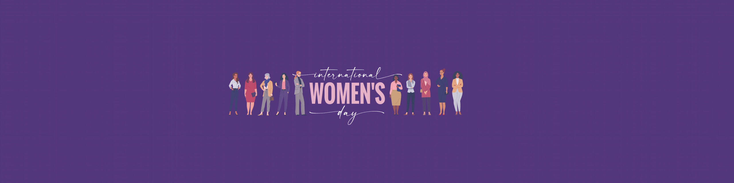 International Women's Day banner purple