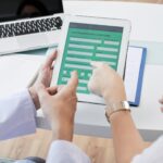 patient filling health insurance claim eform